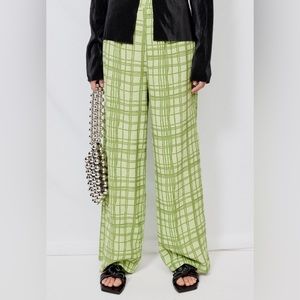 Assembly New York Womens Bottoms | Green Wave Check Pull On Pocket Pant